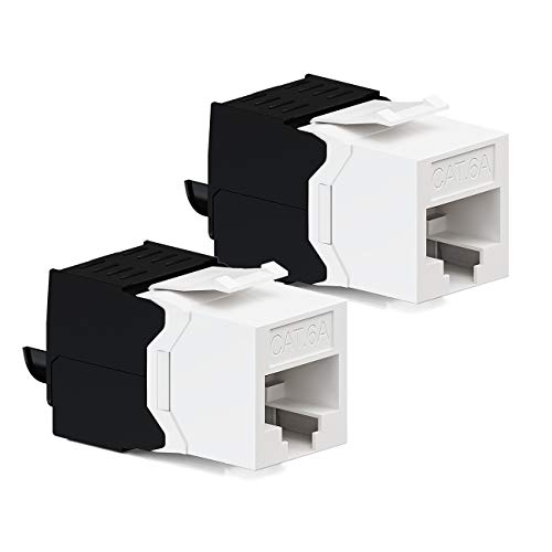 deleyCON 2x CAT6a Keystone Jack Module RJ45 - Prise RJ45 à LSA en Plastique Assemblage par Encliquetage Câble Brut CAT 500 Mhz 10 GBit/s Avis, Fiche Technique et Prix au Maroc