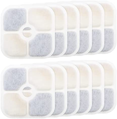 12pcs Filtres de Fontaine pour Animaux de Compagnie Remplacement Compatible avec Catit PIXI 43717 Fontaine à Eau pour Chat Filtres de Distributeur d'eau Accessoires, 8.4x8.4cm Avis, Fiche Technique et Prix au Maroc