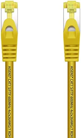 AISENS A146-0474 Câble réseau RJ45 LSZH Cat.7 600 MHz S/FTP PIMF AWG26, jaune, 1.0m Avis, Fiche Technique et Prix au Maroc
