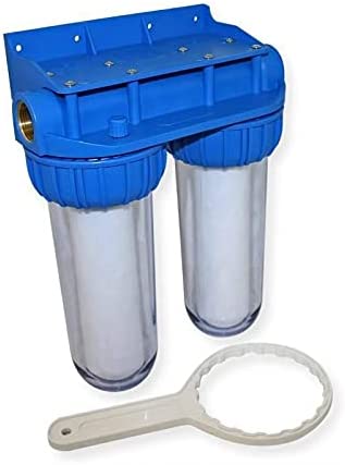 Double porte filtre transparent 10 pouces desineo avec fixation murale incluse Avis, Fiche Technique et Prix au Maroc