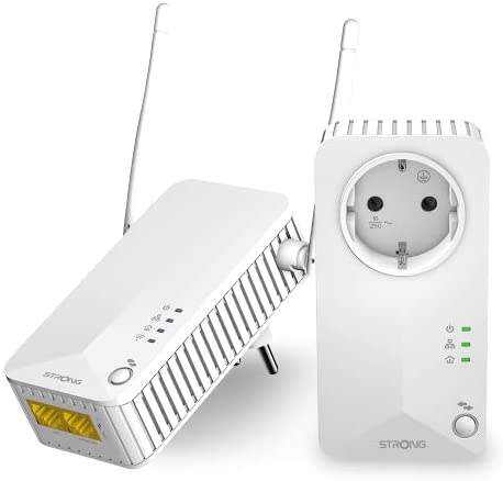 STRONG Powerline WI-FI 600 KIT | Adaptateur Powerline + Adaptateur WLAN Powerlan | Hotspot WLAN | Jusqu'à 600 Mbit/s | Portée supérieure à 300 m Fiche Technique et Prix au Maroc