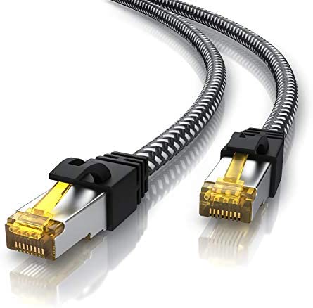 CSL- Câble Ethernet 0,25m, Cat 7 Cable RJ45 Haut Débit 10Gbps 600MHz, câble réseau cat 7 LAN Gigabit 0,25 m mètre S FTP, Câble internet compatible avec Routeur Modem Switch TV Box PC PS4 PS5, Noir Avis, Fiche Technique et Prix au Maroc