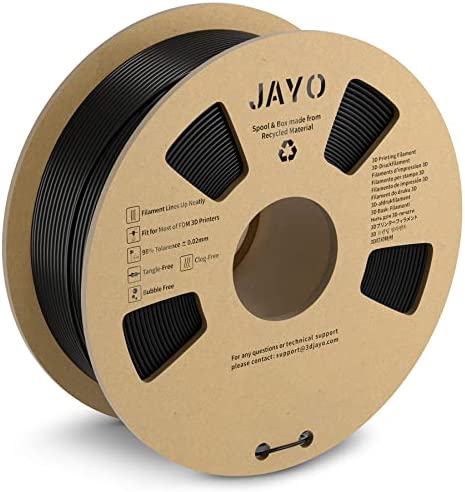 JAYO PLA+ Filament 1,75 mm, Filament d'imprimante 3D PLA Plus, Précision dimensionnelle +/- 0,02, Bobines de 1,1 kg, PLA+ Noir Fiche Technique et Prix au Maroc