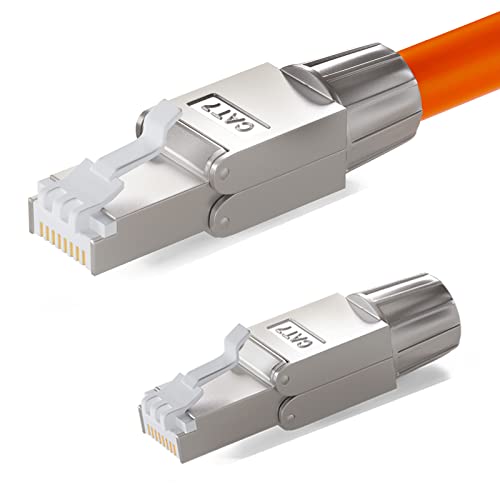 hb-digital 2x CAT.7 RJ-45 connecteur réseau NS-7 à déplacement d'isolant (LSA) contacts plaqués or LAN Gigabit Connecteur sertissage sans outils pour câbles CAT8 CAT7 CAT6a DSL Internet STP Avis, Fiche Technique et Prix au Maroc