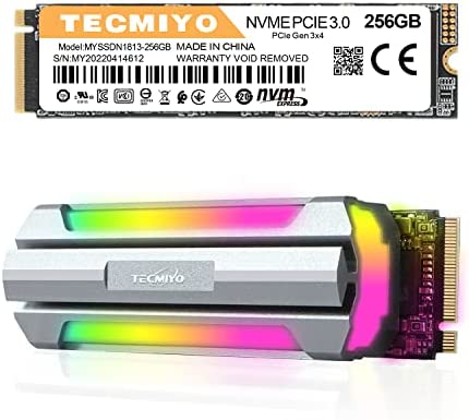 TECMIYO 256 Go SSD NVMe M.2 2280 PCIe Gen3x4 (PCIe 3.0) 3500 Mo/s TLC 3D NAND Disque Dur Interne à Semi-conducteurs pour Ordinateurs Portables et Ordinateurs de Bureau Fiche Technique et Prix au Maroc