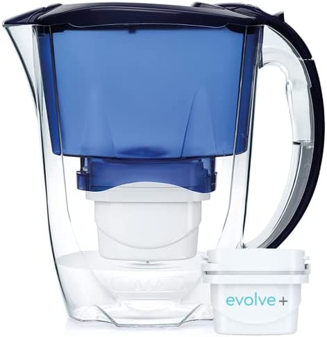 Aqua Optima Carafe Filtrante Oria, avec 1 cartouche filtrante Evolve+ 30 jours,capacité de 2,8 litres, pichet pichet mince pour réfrigérateur, avec technologie de filtration à débit rapide en 5 étape Avis, Fiche Technique et Prix au Maroc