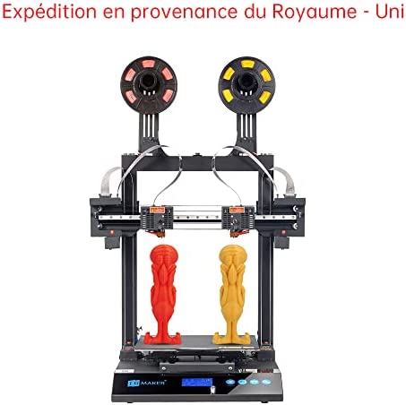 JGMAKER Artist-D IDEX Filament à Alimentation directe pour imprimante 3D Double extrudeuse indépendante de buse de Remplacement Rapide, Compatible PLA, TPU, PETG Fiche Technique et Prix au Maroc