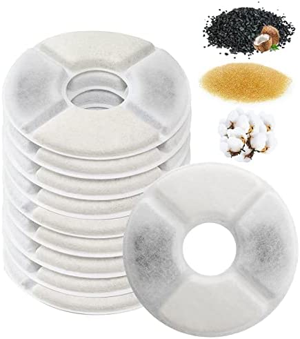 Simpeak Filtre Fontaine Eau Chat 10PCS Filtres de Remplacement de pour 1,6-2,5L Fontaine Chat Chien Filtres de Rechange avec Charbon Actif et Résine Échangeuse d'Ions Avis, Fiche Technique et Prix au Maroc