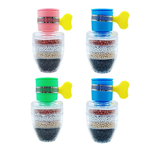 HLIWS Filtre de robinet à filtre fin multicouche-4 Pièces filtres à eau à charbon actif,pour la maison et la cuisine(2 bleus,1 vert,1 rose) Avis, Fiche Technique et Prix au Maroc