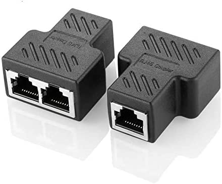RJ45 Splitter Connecteurs Adaptateur 1 à 2 Ethernet Splitter Coupleur Double Prise HUB Interface Contact Modulaire Fiche Connect Réseau LAN Internet Cat5 Cat5e Cat6 Cat7 Câbles 2 Pack Avis, Fiche Technique et Prix au Maroc
