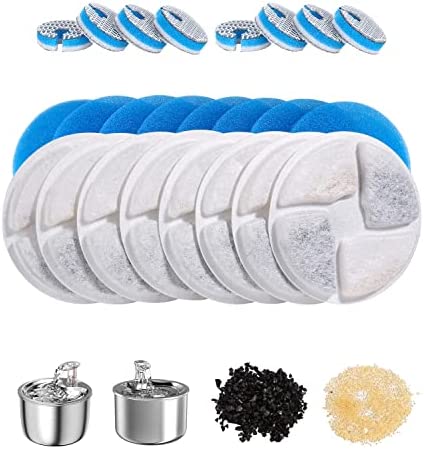 Fontaine a Eau Chat 2L Automatique Fontaine à Eau, Fontaine à Eau pour Chat Silencieuse en Acier Inoxydable, avec Eau Fenêtre de Niveau d'eau et Filtre à Charbon Actif, Distributeur Eau Chat Avis, Fiche Technique et Prix au Maroc