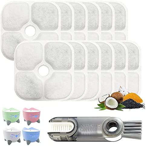 Filtre Pixi Fontaine Eau Chat 12 Filtres Filtre Fontaine Eau Chat Compatible avec Catit Pixi 43717 Trois Couches Système De Filtration pour Fontaine à Eau Et Chat pour Animaux De Compagnie De 2,5 L Avis, Fiche Technique et Prix au Maroc