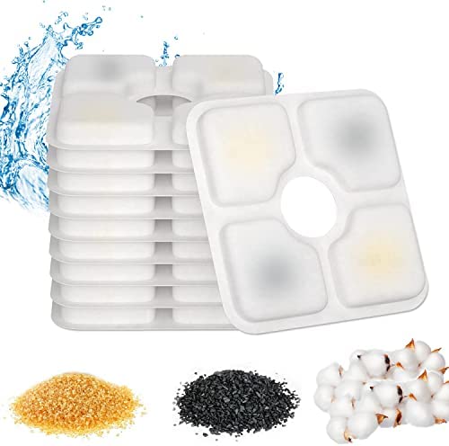 Wismika 10pcs Filtres Fontaine pour Chat, avec Charbon Actif à la Noix de Coco, Convient pour Distributeur d'eau de 2,5 L et la Plupart des Fontaines pour Chat et Chien de Même Taille Avis, Fiche Technique et Prix au Maroc