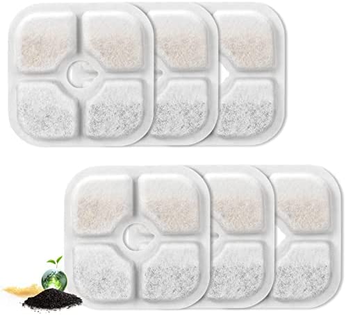 VinDox Lot de 6 filtres de Rechange pour Fontaine à Eau Filtre avec résine activée au Carbone Trois Couches système de Filtration pour Fontaine à Eau et Chat Avis, Fiche Technique et Prix au Maroc