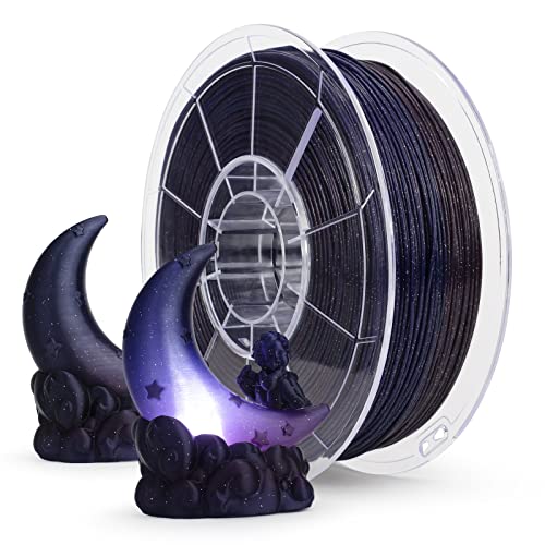 ZIRO Filament pour imprimante 3D, Filament PLA gradient scintillant 1.75mm, Filament PLA multicolore, 1KG/2.2lb, ciel étoilé Fiche Technique et Prix au Maroc