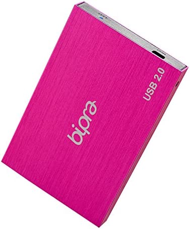 Bipra – Disque Dur Externe Portable Fin, Connexion Port USB 2.0, FAT32, Couleur : Fuchsia 2,5 Fiche Technique et Prix au Maroc