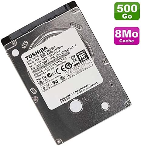 Toshiba Disque Dur 500Go SATA 2.5" MQ01ABF050 5400RPM Pc Portable 8Mo Fiche Technique et Prix au Maroc