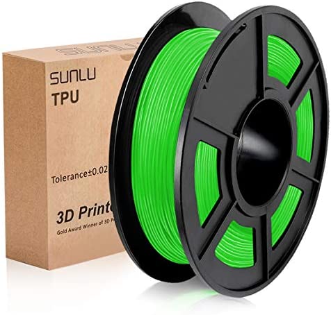 Filament d'imprimantes 3D TPU flexible SUNLU 1,75 mm, filament TPU vert 1,75 +/- 0,02 mm pour l'impression 3D, bobine de 1,1 lb (0,5 kg) Fiche Technique et Prix au Maroc