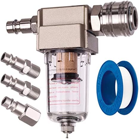 Filtre à air comprimé, Séparateur d’eau, Séparateur d’huile, raccord rapide inclus Avis, Fiche Technique et Prix au Maroc