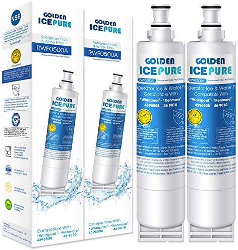 Remplacement du filtre à eau du réfrigérateur pour Whirlpool SBS002 S20BRS 4396508 481281729632 SBS004 EDR5RXD1 Kenmore 46-9908 46-9908 46-9010 paquet de 2 par GOLDEN ICEPURE (facture disponible) Avis, Fiche Technique et Prix au Maroc