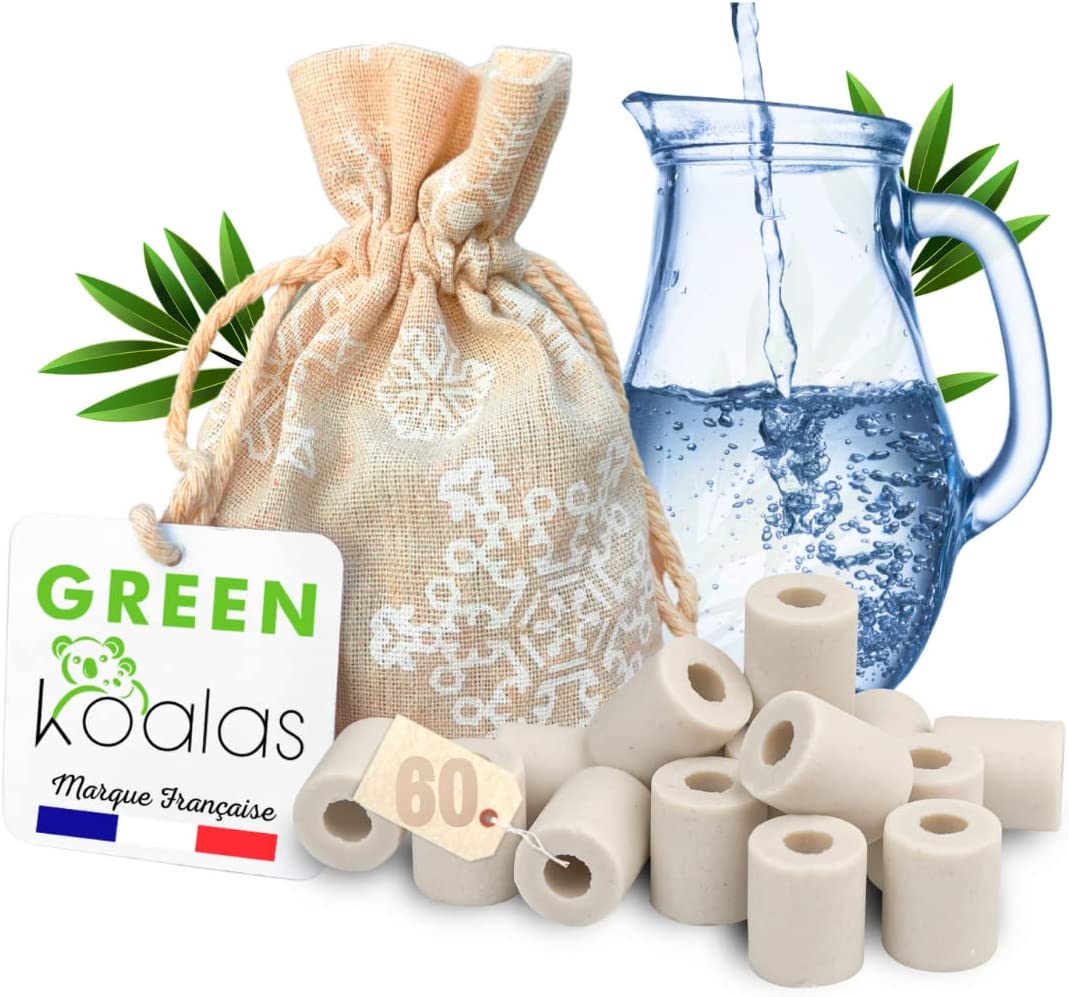 Green Koalas X60 Perles Céramique EM Grises aux Micro-Organismes Efficaces Billes Purificateur Naturel pour Filtration Eau Robinet Carafe Fontaine Machine à café Bouilloire Elimine Chlore et calcaire Avis, Fiche Technique et Prix au Maroc