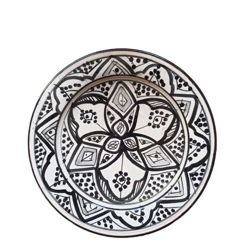 Assiette en poterie pour servir des bonbons et des fruits multi-usages 23 cm
 Fiche Technique et Prix au Maroc