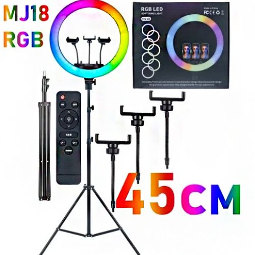 Astro Lighting RGB Ring Light 45 cm avec Tripod 2.1 m pour YouTube / Tiktok
 Fiche Technique et Prix au Maroc