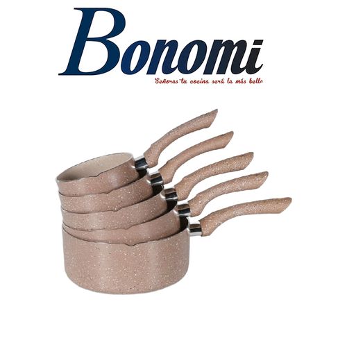 Bonomi Série de 5 casseroles en granit Marron
 Fiche Technique et Prix au Maroc