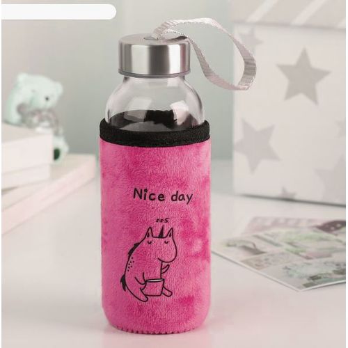 Bouteille d'eau en verre avec housse de motif aléatoire, Gourde d'eau et boisson
 Fiche Technique et Prix au Maroc