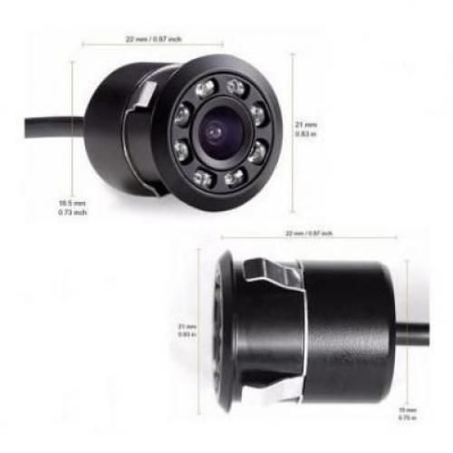 Caméra de Recul Noir 180° HD 8 LED étanche pour voiture aide stationnement
 Fiche Technique et Prix au Maroc