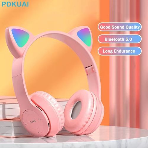 Casque Bluetooth Sans Fil Oreil de Chats pour Enfants et Filles
 Fiche Technique et Prix au Maroc