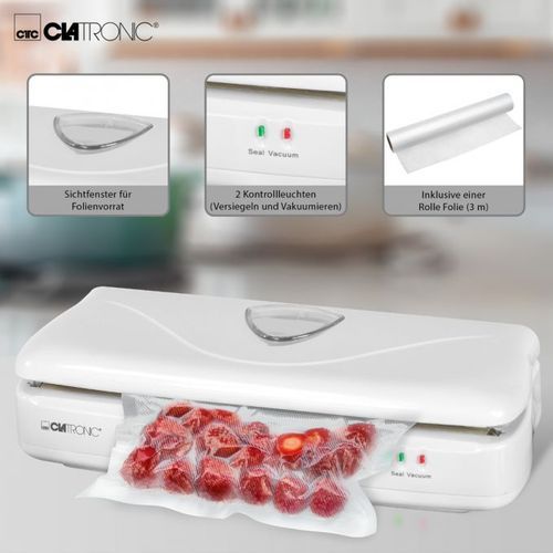 Clatronic Scelleuse Emballage sous vide avec Technologie D'aspiration
 Fiche Technique et Prix au Maroc