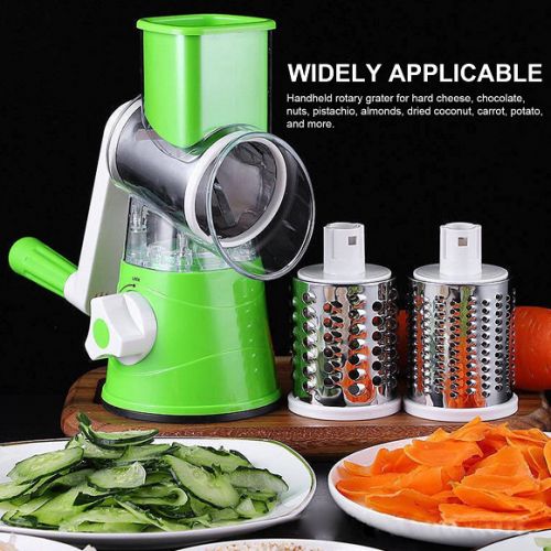 Coupe-légumes manuel 3 en 1 multifonctionnel Mandoline ronde trancheur
 Fiche Technique et Prix au Maroc