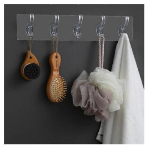 Cuisinart Patère mural de muraux transparents 5 crochets fort adhésif Découpable
 Fiche Technique et Prix au Maroc