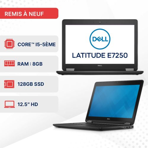 DELL LATITUDE E7250 PC PORTABLE Core i5-5eme RAM 8Go -  128 Go SSD -Remis a Neuf
 Fiche Technique et Prix au Maroc