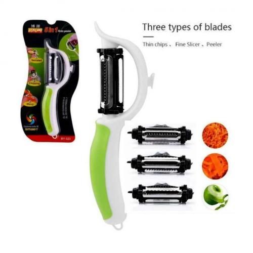 Éplucheur de fruits et légumes  5 EN 1 Roto Peeler 360°
 Fiche Technique et Prix au Maroc