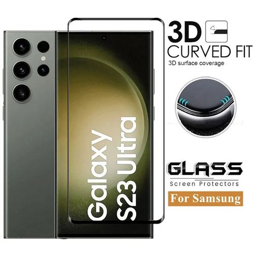 Glass Verre trempé pour Samsung S23 Ultra, Incurvé 9H Compatibilité lecteur d'empreinte
 Fiche Technique et Prix au Maroc