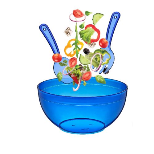 Grand Saladier 5.5 Lt avec Couverts Cuillère et Fourchette à Salade
 Fiche Technique et Prix au Maroc