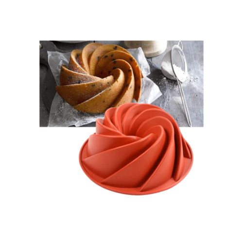 Grand moule à gâteau en silicone en forme de spirale, ustensiles de cuisson à pain, moule à gâteau
 Fiche Technique et Prix au Maroc