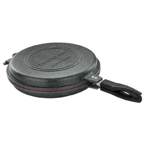 Hascevher Poêle pliante double face Haute qualité en granit - ø 32 x 08 cm- Noir
 Fiche Technique et Prix au Maroc