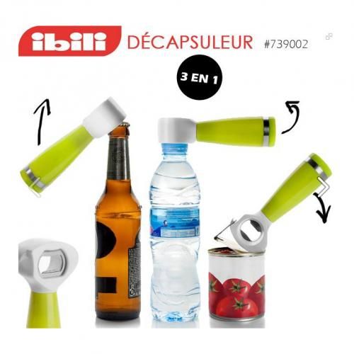 Ibili boites + Tire Bouchons + Ouvre Bouteille, Argent/Vert/Blanc, 18 x 8 x 5 cm
 Fiche Technique et Prix au Maroc