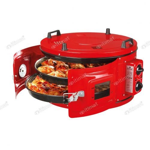 Itimat Four électrique 32L rond // Fourni avec 2 poêles rond et grille
 Fiche Technique et Prix au Maroc