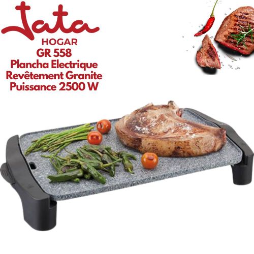 Jata Plaque de grill électrique 46cm en granite barbecue antiadhésif Planche de cuisson
 Fiche Technique et Prix au Maroc