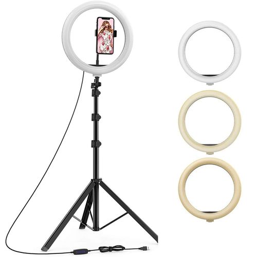 LED Ring Light avec Trépied et Support de Téléphone 3 Modes d'Eclairage
 Fiche Technique et Prix au Maroc