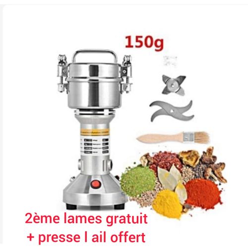 La Cucina Moulin à épices et café professionnel électrique ,inox 150g,850w meuleuse multifonction à grande vitesse
 Fiche Technique et Prix au Maroc