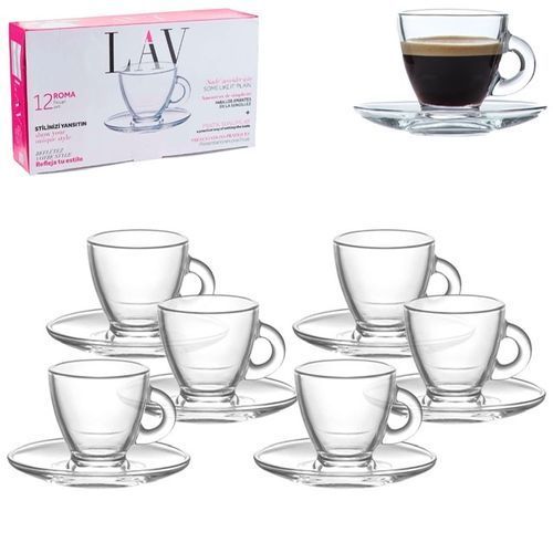 Lav Ensemble 12 Pièces Set 6 Tasses Avc 6 Assiettes Café Nespresso Thé Lot 6 Tasses 6 Sous tasses
 Fiche Technique et Prix au Maroc