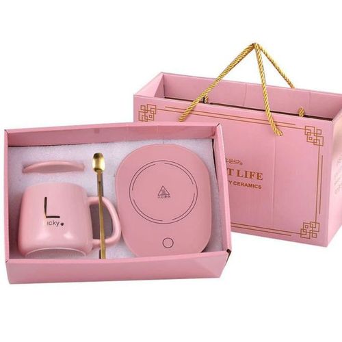 Lucky Tasse Chauffante en Ceramique Rose pack complet Cadeaux Coffee Mug
 Fiche Technique et Prix au Maroc