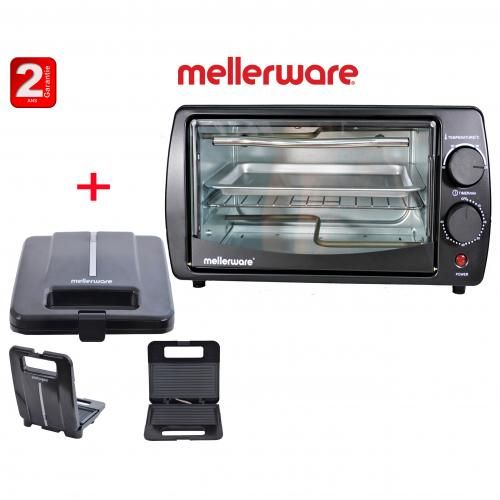 Mellerware Four électrique MOV 10L multifonction+Panini grill appareil 2ans de garantie
 Fiche Technique et Prix au Maroc