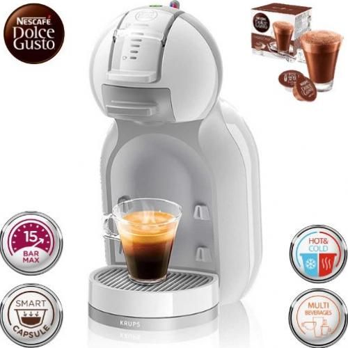 Nescafe Dolce Gusto Mini me cafetière à capsule automatique original Krups blanche 15 bar de pression avec crème onctueuse
 Fiche Technique et Prix au Maroc