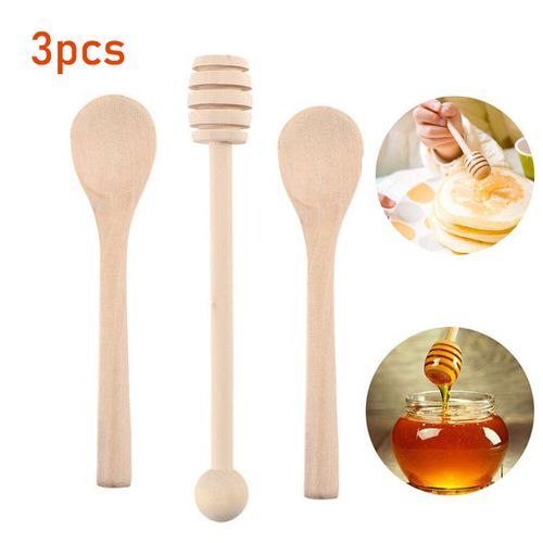 Offfre 3pcs Cuillère de miel et café en bois spatule spécialité en bois Sains
 Fiche Technique et Prix au Maroc
